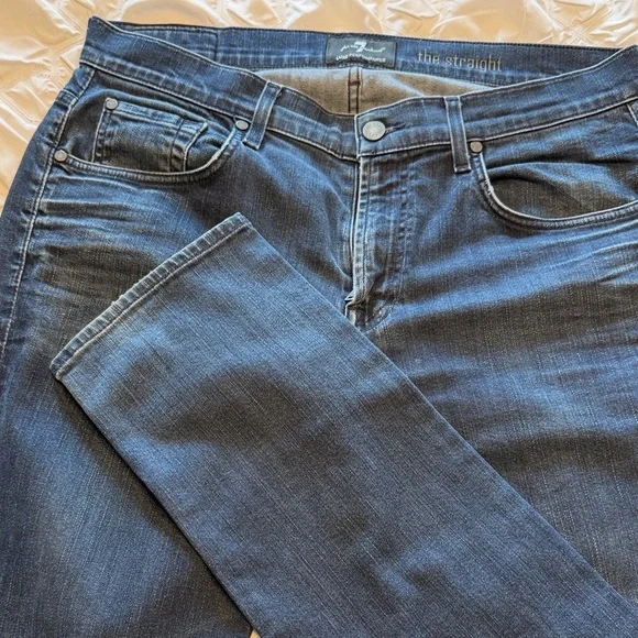 7 For All Mankind Dark Blue Jeans - Picture 5 of 7